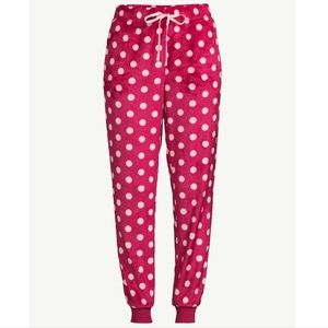 NWT Women's Joyspun Polka dot Plush Pajama Pants